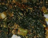 Foto del paso 6 de la receta Revuelto de espinacas y verduras con gambas