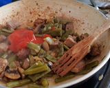 Foto del paso 7 de la receta Arroz caldoso con Cordero, Judías Verdes y Champiñones