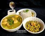 A picture of step 7 of Moong Kadhi With Urad Dal pakore and Mix Veggies.