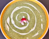 A picture of step 4 of Radish Greens Cream Soup.