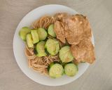 Une image de l'étape 7 de Escalope de Veau Sauce Citronnée avec Spaghetti et Courgettes.