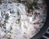 Une image de l'étape 3 de Tagliatelles crémeuses à l'ail et aux champignons #tablierdor2023.