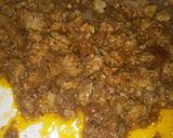 A picture of step 4 of Qeema masala Pasta.