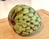 A picture of step 2 of Cherimoya trifle.