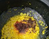 A picture of step 5 of Green moong usal.