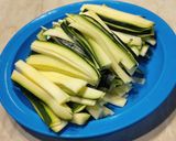 Gombás cukkini tagliatelle, sajtos cukkini lepénnyel. Low carb recept fázis 3 fotója
