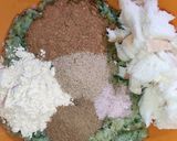 A picture of step 2 of Green Masala Chicken Meatballs or Kofta.