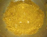 A picture of step 4 of Winter special kacchi haldi ki panjiri /raw turmeric panjiri.
