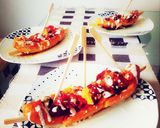 Foto del paso 5 de la receta: Canoas de Plátano Rellenas de Piña, Bocadillo, Queso y Tocineta
