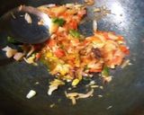 A picture of step 2 of Shalgam saag with makki di roti.