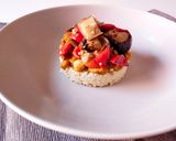 Foto del paso 3 de la receta: Cous-cous con berenjenas, pimiento rojo y soja texturizada