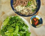 Hình bước làm 4 của món Bánh đa đỏ hải sản chay