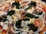 Pizza vegetal casera