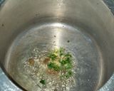 A picture of step 2 of Green Amarnath leaves sabzi.