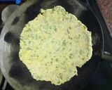 A picture of step 4 of Gujarati meethi Thepla with Achaare Chutney.