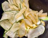 A picture of step 1 of Zucchini (Courgette) Tart with Lemon Ricotta and Basil Olive Oil.