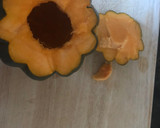 A picture of step 1 of Stuffed acorn squash.