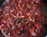 A picture of step 1 of Sauted Sweet Potato and Beetroot Stems.