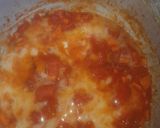 A picture of step 3 of Irish potatoes and pasta in scrambled eggs.