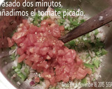 Foto del paso 3 de la receta: Arroz integral caldoso con lentejas rojas y verduras de temporada
