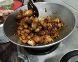 A picture of step 8 of Manchurian rice.
