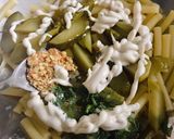 Hình bước làm 1 của món Nui Ống Nhỏ (Maccaroni) Trộn Dưa Chuột Ngâm & Cá Cơm Muối