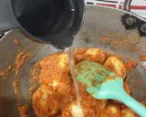 A picture of step 7 of Nepali style Aloo Dum with Chiwda /Poha/ Flattened rice.