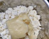 A picture of step 3 of Achari cheese spread.