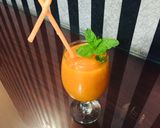 A picture of step 5 of Mangoes and plum slush.