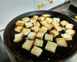 A picture of step 1 of Bread cruton chaat.