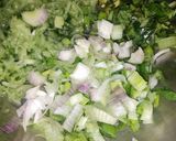 A picture of step 2 of Green onion rice pancakes.