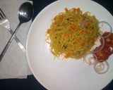 A picture of step 4 of Stir-fry spaghetti.