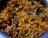 A picture of step 9 of Chicken keema Biryani.