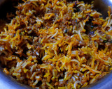 A picture of step 9 of Chicken keema Biryani.