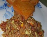 A picture of step 1 of Moi moi with vegetables sauce.