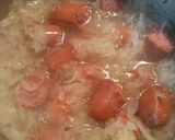 A picture of step 2 of Weenees and Sauerkraut.