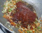 A picture of step 3 of Triple Schezwan Fried Rice.