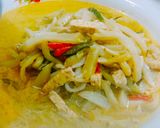 Foto langkah ke 4 dari resep Santan Kuah Kuning Labu Siam Tempe.