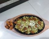 A picture of step 5 of Tava green pakoda pulao.