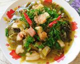 Hình bước làm 5 của món Thịt heo kho cải chua và rau thì là