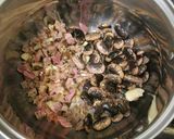 Bableves 🥣 lila 🟣 lóbabbal és füstölt 🐖 francia🇫🇷 csülökkel 🔥 recept fázis 3 fotója