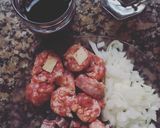 Foto del paso 1 de la receta: Risotto de chorizo y vino tinto