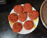 A picture of step 4 of Beetroot Sweet Potato Tikki / Pink Tikki.