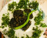 A picture of step 3 of Coriander vadi.
