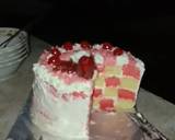Cake merah putih langkah memasak 6 foto
