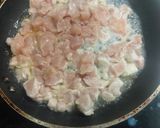 A picture of step 2 of Chicken fettuccine creamy pink pasta.