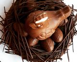 A picture of step 5 of Salted Caramel Mousse Cake for Easter.
