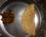 A picture of step 5 of Green onion and potato sabji.