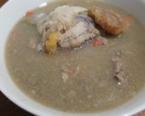 Foto del paso 7 de la receta: Sopa de pollo y plátano verde frito