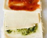 A picture of step 3 of PIN ROLL SANDWICHES or COLOURFUL SANDWICHES.